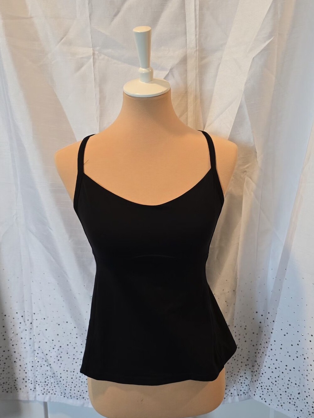 Athleta Vital Built-in Bra Tank, Black, SZ M (A-C)